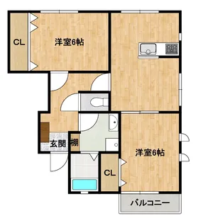 サンガーデン中津【1階】の間取り
