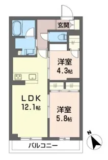 ハイセンシャル湘南藤沢【1階】の間取り