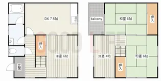 兵庫県高砂市米田町島【アパート】の間取り