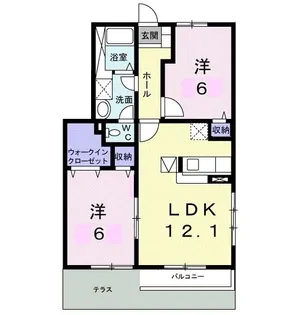 ヴィラージュI【1階】の間取り