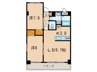 ツインコート【2階】の間取り
