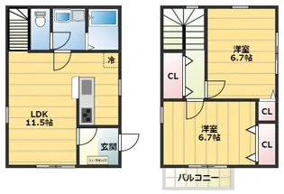 千葉県習志野市藤崎4【一戸建】の間取り