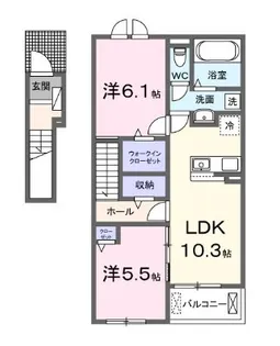 メゾン ソラーナ【2階】の間取り