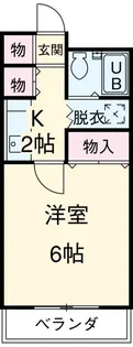 シングルマンションまこと【1階】の間取り