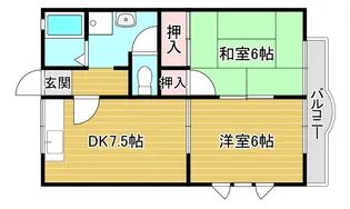 シャトーフレグランス【2階】の間取り