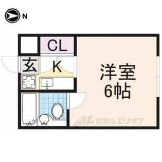 シャルム岡山手【2階】の間取り
