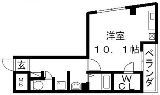 1Kの間取り画像