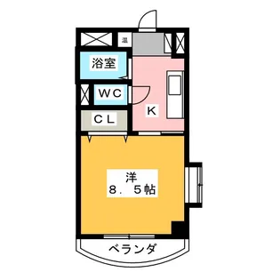 シャトーボナール【4階】の間取り
