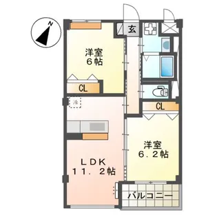 アストリア唐津II【2階】の間取り