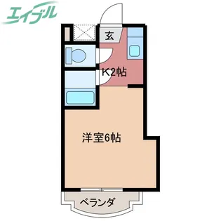 レジデンス岡本【2階】の間取り