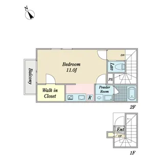 クレアール・コルティーレ【2階】の間取り