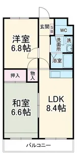 ビューしじみの森【2階】の間取り