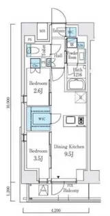 テラス駒込サウス【10階】の間取り