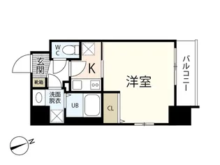 ウェンディ幟町アネクス【9階】の間取り