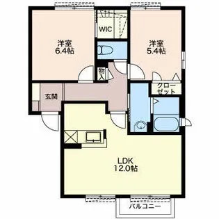 Home Like 野いちご【2階】の間取り