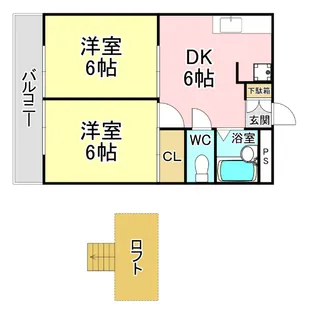ネクサス湯川新町【2階】の間取り