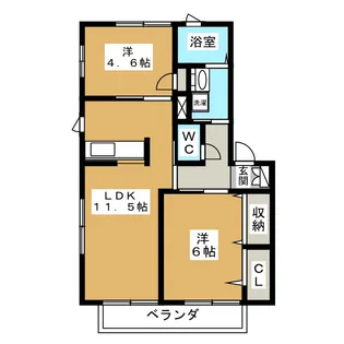 エネリスII【2階】の間取り