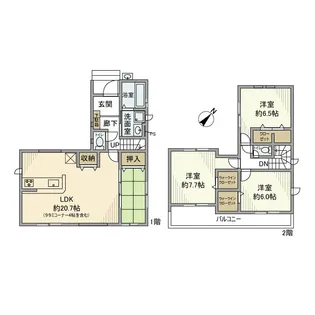 埼玉県さいたま市見沼区大字中川【一戸建】の間取り