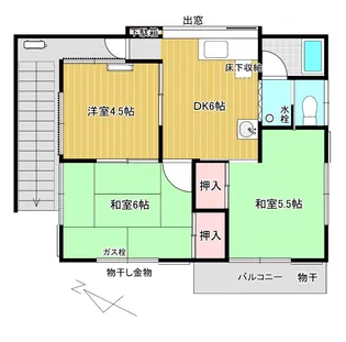 第4安井ハウス【2階】の間取り
