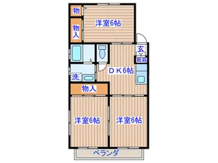 郷家ハイツ【2階】の間取り