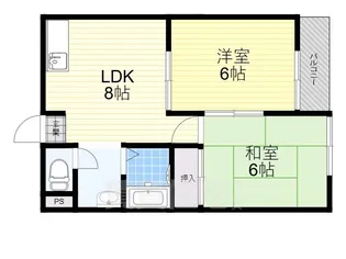 ロイヤルコート【4階】の間取り