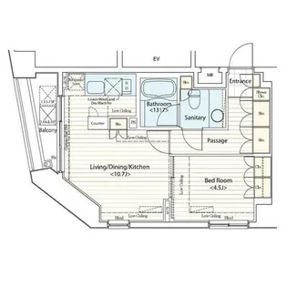 ドゥーエ横濱桜木町(ドゥーエヨコハマサクラギチョウ)【2階】の間取り