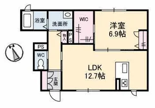 広島県呉市広杭本町【アパート】の間取り