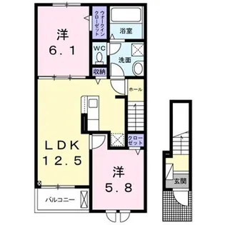 東京都府中市四谷5【アパート】の間取り