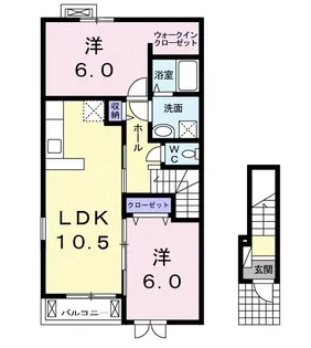 ガーデンハウス マーブルI【2階】の間取り