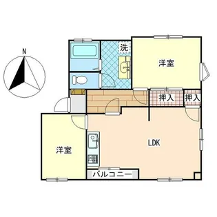 神奈川県茅ヶ崎市小和田1【アパート】の間取り
