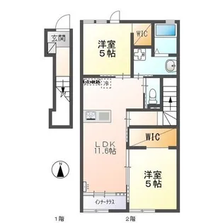 神奈川県足柄上郡開成町延沢【アパート】の間取り