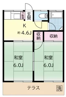 第二かげとり荘【1階】の間取り