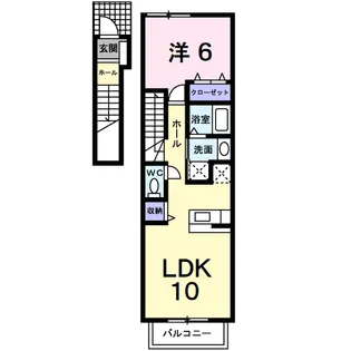 ヴァンクレーヴA【2階】の間取り