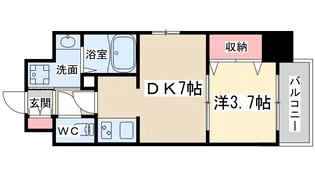 プライマル南森町パークビュー【5階】の間取り