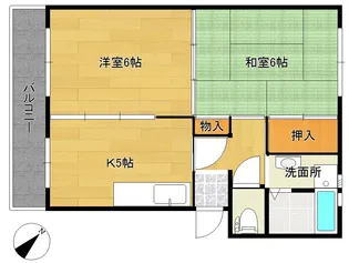 レジデンス中山【1階】の間取り