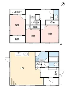 香川県丸亀市瓦町【一戸建】の間取り