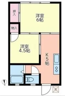 サニーハイツキタオカ【1階】の間取り