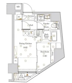 Log入谷【4階】の間取り