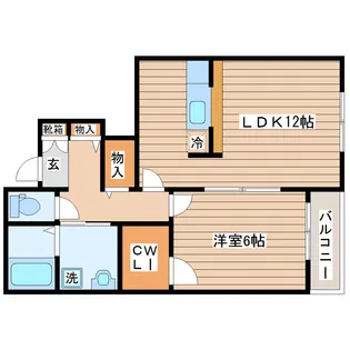 サンプレイス八木山西【1階】の間取り
