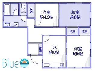 程島コーポ【1階】の間取り