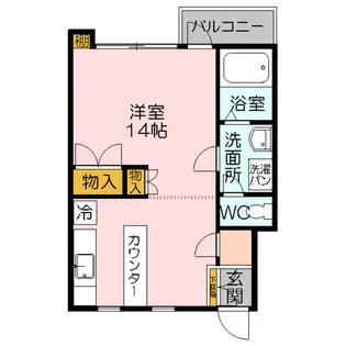 シティハウス内田【1階】の間取り