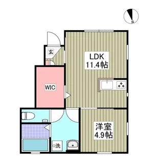 アニマル キングダム(2階角)【2階】の間取り