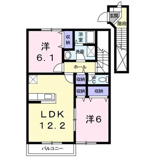 インプレスA【2階】の間取り