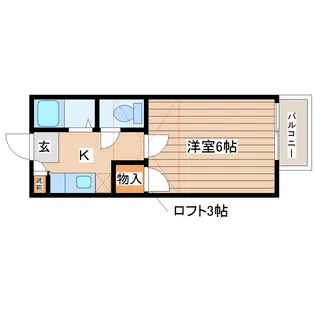 ロフティ富沢II【2階】の間取り