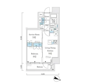 ジオエント本郷三丁目【8階】の間取り