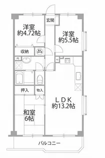 サンライズ熊谷【6階】の間取り