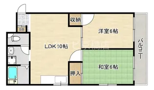 大阪府大阪市旭区赤川2【マンション】の間取り