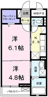 メゾン ソレイユII【2階】の間取り