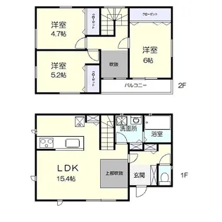 神奈川県厚木市恩名3【一戸建】の間取り