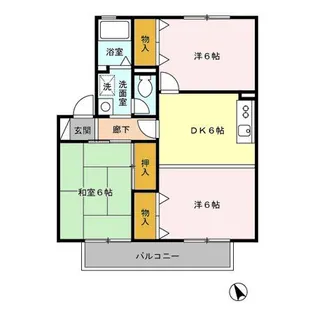 東京都八王子市片倉町【アパート】の間取り